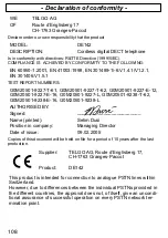 Предварительный просмотр 108 страницы switel DE142 Operating Instructions Manual