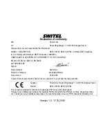 Предварительный просмотр 156 страницы switel DE18X Operating Instructions Manual