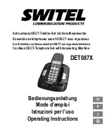 Предварительный просмотр 1 страницы switel DET087X Operating Instructions Manual