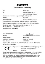 Предварительный просмотр 144 страницы switel DET207 Operating Instructions Manual