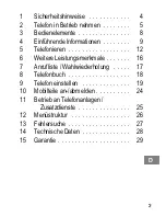 Предварительный просмотр 3 страницы switel DF 1401 Operating Instructions Manual