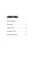 Предварительный просмотр 2 страницы switel DF 81x Operating Instructions Manual