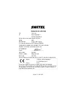 Предварительный просмотр 92 страницы switel DF 81x Operating Instructions Manual