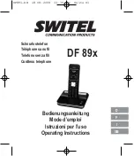 Предварительный просмотр 1 страницы switel DF 89 series Operating Instructions Manual