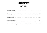 Предварительный просмотр 2 страницы switel DFT 807 Series Operating Instructions Manual