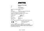 Предварительный просмотр 108 страницы switel DFT 807 Series Operating Instructions Manual