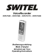 switel DVR-P2170 Operating Instructions Manual preview