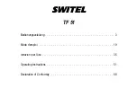 Preview for 2 page of switel POWERTEL TF 51 Operating Instructions Manual