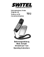 Preview for 1 page of switel TE12 Operating Instructions Manual