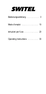 Preview for 2 page of switel TF 510 Operating Instructions Manual