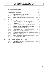 Preview for 3 page of switel WT108 Operating Instructions Manual