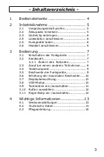 Предварительный просмотр 3 страницы switel WT118 Operating Instructions Manual