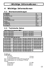 Предварительный просмотр 13 страницы switel WT118 Operating Instructions Manual