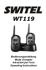 Предварительный просмотр 1 страницы switel WT119 Operating Instructions Manual