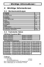 Предварительный просмотр 15 страницы switel WT119 Operating Instructions Manual