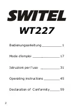 Предварительный просмотр 2 страницы switel WT227 Operating Instructions Manual