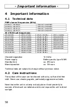 Предварительный просмотр 58 страницы switel WT227 Operating Instructions Manual