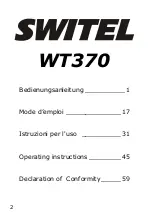 Предварительный просмотр 2 страницы switel WT370 Operating Instructions Manual