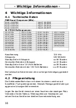 Предварительный просмотр 16 страницы switel WT370 Operating Instructions Manual