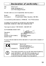 Предварительный просмотр 59 страницы switel WT370 Operating Instructions Manual