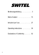 Предварительный просмотр 2 страницы switel WTC605 Operating Instructions Manual