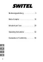 Preview for 2 page of switel WTE 019 Operating Instructions Manual