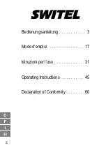 Предварительный просмотр 2 страницы switel WTE014 Operating Instructions Manual