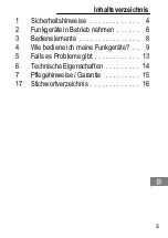 Предварительный просмотр 3 страницы switel WTE014 Operating Instructions Manual