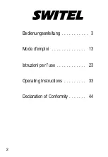 Предварительный просмотр 2 страницы switel WTE20 series Operating Instructions Manual