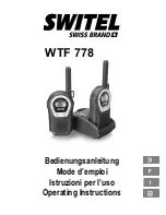 switel WTF 778 Operating Instructions Manual предпросмотр