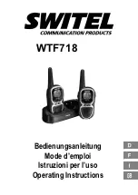 Предварительный просмотр 1 страницы switel WTF718 Operating Instructions Manual