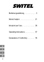 Preview for 2 page of switel WTF718 Operating Instructions Manual