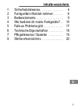 Preview for 3 page of switel WTF718 Operating Instructions Manual