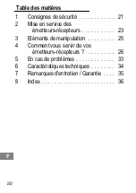 Предварительный просмотр 20 страницы switel WTF722 Operating Instructions Manual