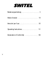 Предварительный просмотр 2 страницы switel WTF732 Operating Instructions Manual