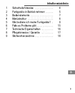 Предварительный просмотр 3 страницы switel WTF732 Operating Instructions Manual