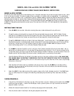 Preview for 1 page of Swoffer Instruments 2100-1518 Operating And Maintenance Instructions