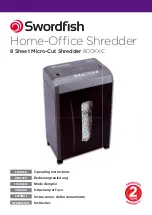 Preview for 1 page of Swordfish Home-Office Shredder 800XXC Operating Instructions Manual