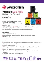 Swordfish VariPlug Dual USB Operating Instructions preview