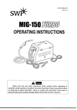 SWP MIG-150 TURBO Operating Instructions Manual предпросмотр