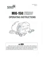 Предварительный просмотр 1 страницы SWP MIG-150 TURBO Operating Instructions Manual