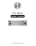 Предварительный просмотр 1 страницы SWR Mo' Bass Owner'S Manual