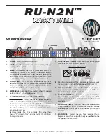 SWR RU-N2N Owner'S Manual preview