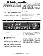 Preview for 4 page of SWR WorkingPro 400 Owner'S Manual