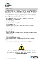 Preview for 8 page of SWS SPEEDCUT 50 Operating Manual