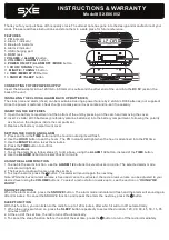 SXE SXE86002 Instructions & Warranty preview