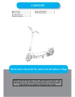 Preview for 10 page of SXT Scooters SXT 100 Operating Instructions Manual