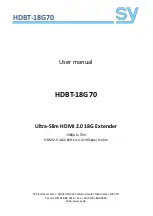 Preview for 1 page of SY Electronics HDBT-18G70 User Manual