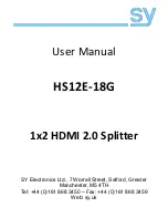 SY Electronics HS12E-18G User Manual preview