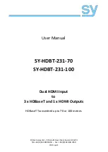 Preview for 1 page of SY Electronics SY-HDBT-231-70 User Manual